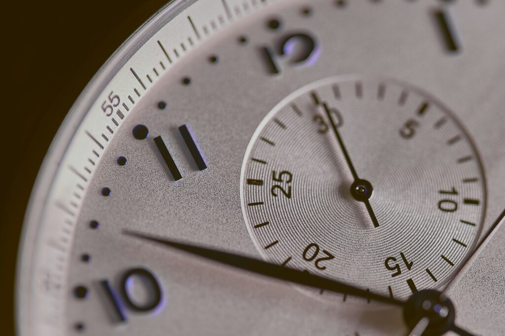 Clock face up close